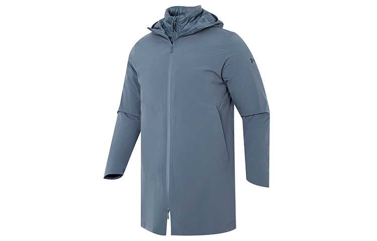 Order Under Armour UA CGI Down 3-in-1 Jaket Hoodie Pria Abu-Abu Motif Logo. 1364891-012