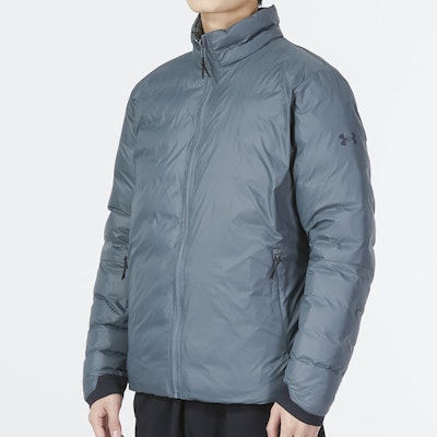 Under Armour UA CGI Down 3-in-1 Jaket Hoodie Pria Abu-Abu Motif Logo. 1364891-012 2