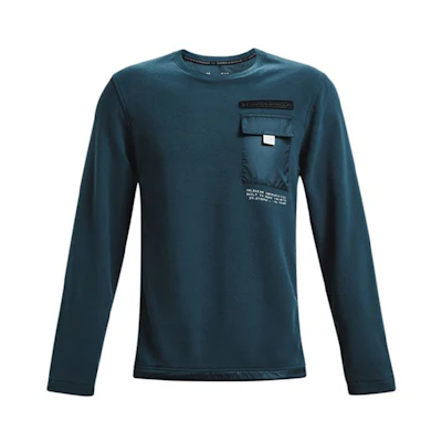 Under Armour UA ColdGear® Blue Crewneck Sweatshirt - Casual Training Wear 1366200-413