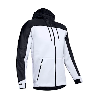 Under Armour UA ColdGear® Colorblock Breathable Training Hoodie Jacket - White 1320710-101