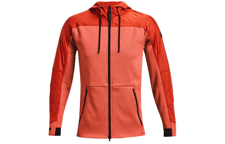 Order Under Armour UA ColdGear® Colorblock Breathable Training Hoodie Jacket Men’s Orange 1320710-830