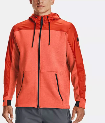 Under Armour UA ColdGear® Colorblock Breathable Training Hoodie Jacket Men’s Orange 1320710-830 Purchase Under Armour UA ColdGear® Colorblock Breathable Training Hoodie Jacket Men’s Orange 1320710-830