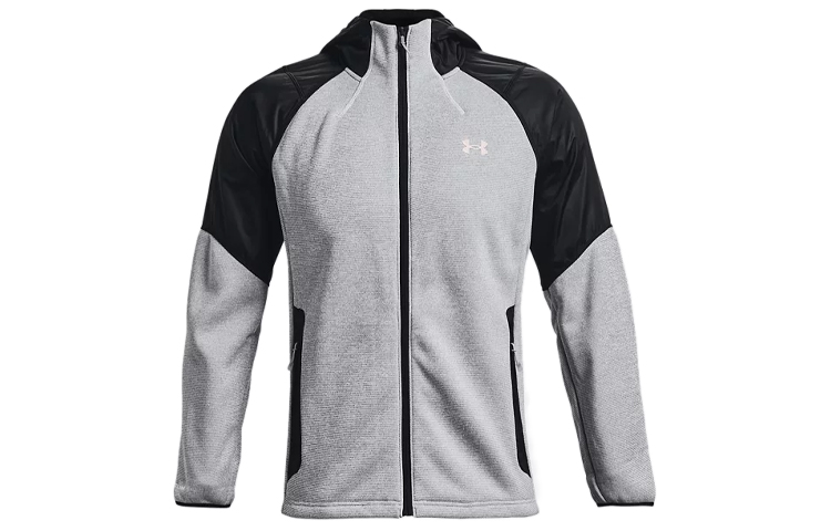 Under Armour UA ColdGear® Colorblock Logo Hoodie Jacket White 1357475-112