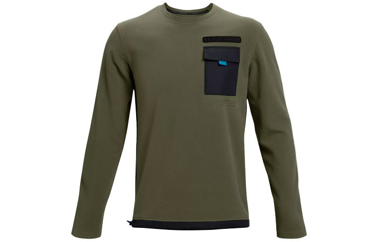 Under Armour UA ColdGear® Green Crewneck Sweatshirt for Training & Casual Wear 1366200-390