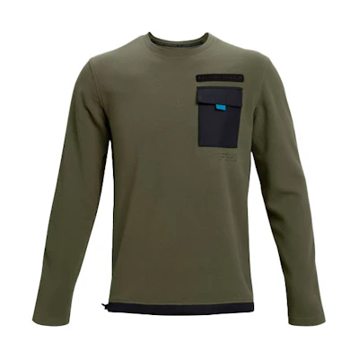 Under Armour UA ColdGear® Green Crewneck Sweatshirt for Training & Casual Wear 1366200-390