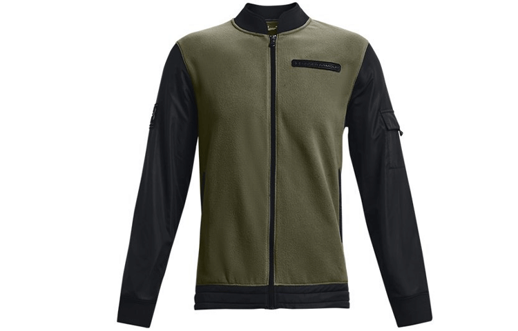 Under Armour UA ColdGear® Infrared Utility Flight Training Colorblock Jacket Green Mens 1366198-001