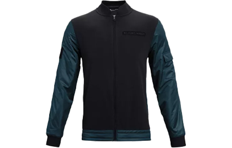 Under Armour UA ColdGear® Infrared Utility Flight Training Jacket Black Colorblock Logo 1366198-413