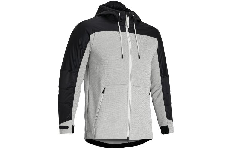 Under Armour UA Colorblock Breathable Sports Hoodie Jacket Grey 1320710-110