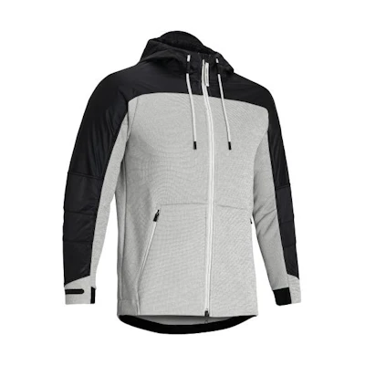 Under Armour UA Colorblock Breathable Sports Hoodie Jacket Grey 1320710-110