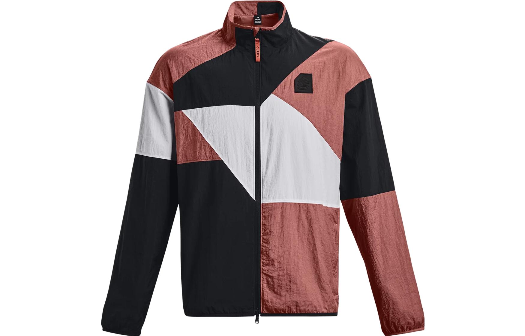 Under Armour UA Colorblock Zip Vintage Sports Jacket - Red Fusion 1377304-604
