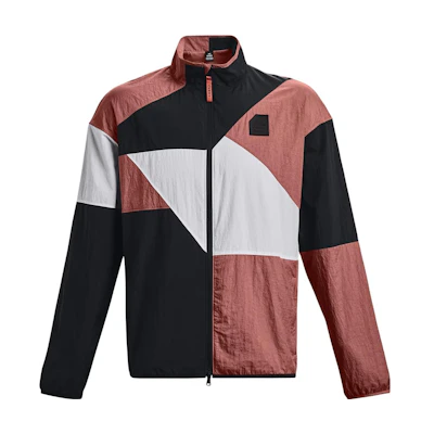 Under Armour UA Colorblock Zip Vintage Sports Jacket - Red Fusion 1377304-604