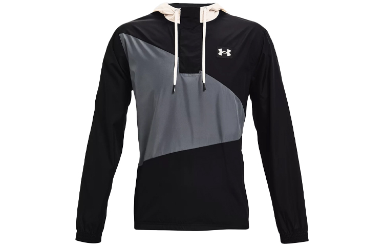 Under Armour UA Crest Anorak Black Colorblock Training Jacket with Hood 1361614-001
