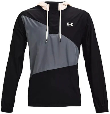 Under Armour UA Crest 拼接連帽運動風衣外套 黑色 1361614-001 Buy Under Armour UA Crest 拼接連帽運動風衣外套 黑色 1361614-001