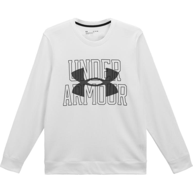 Under Armour UA Crewneck Training Pullover Sweatshirt White 1370391-112