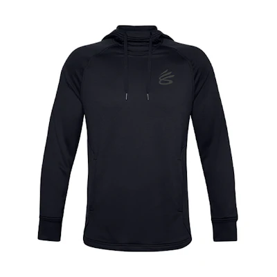Under Armour UA Curry Logo Graphic Printed Solid Hoodie Black 1357003-001