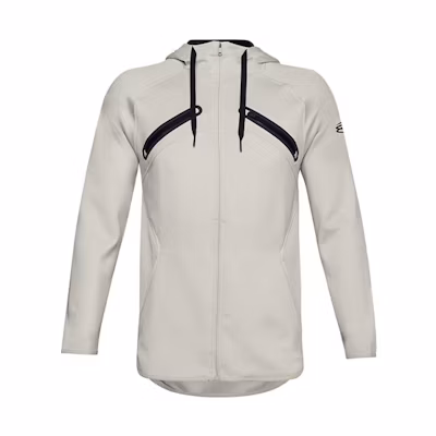 Under Armour UA Curry Stealth Basketball Hoodie Jacket White 1356996-110