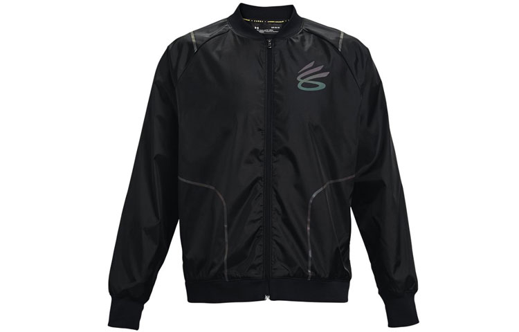Under Armour UA Curry Undrtd All Star Woven Breathable Bomber Jacket Black 1364924-001
