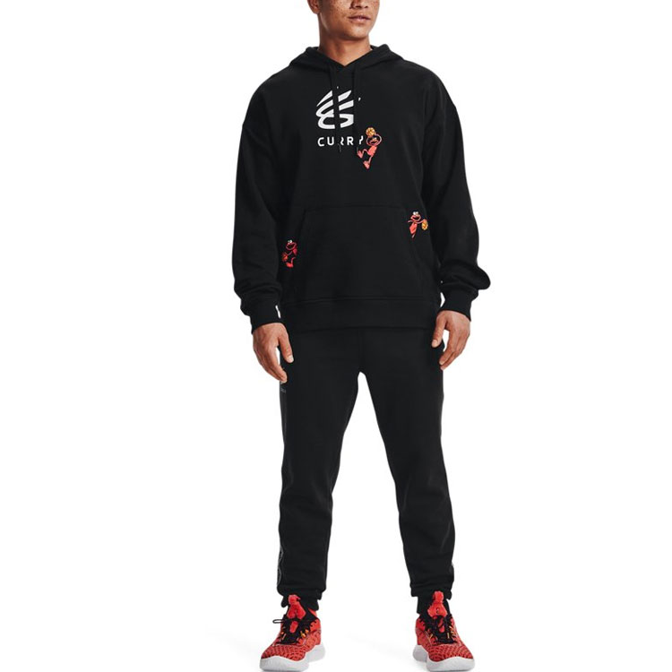 Shop Under Armour UA Curry x Sesame Street Hoodie Basketball Pullover Black 1369619-001