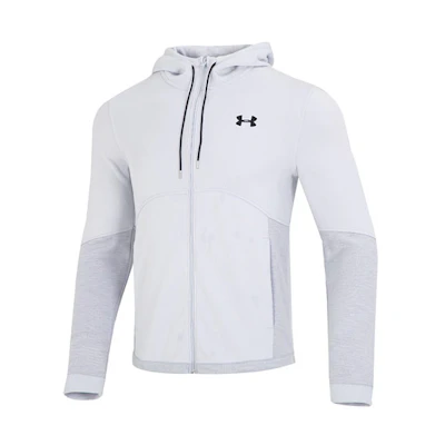 Under Armour UA Double Knit Logo Printed Zip Hoodie Jacket - Gray 1352012-015