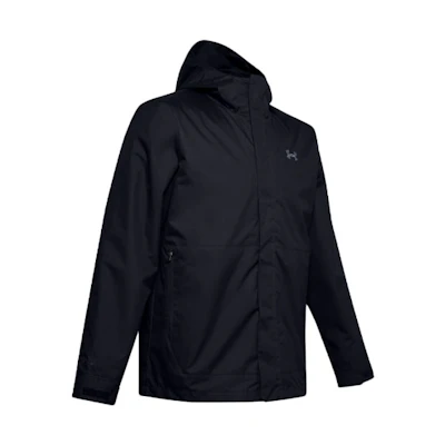 Under Armour UA Embroidered Logo 3-in-1 Waterproof Sports Hoodie Jacket Black 1342742-001