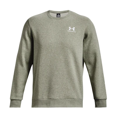 Under Armour UA Essential Logo Print Pullover Crewneck Sweatshirt Green Men 1374250-505