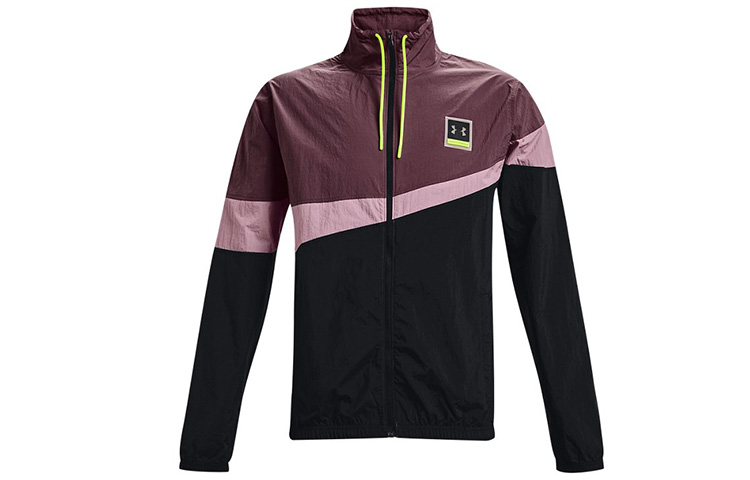 Under Armour UA Fashion Retro Colorblock Logo Track Jacket Men’s Grey Purple 1366219-554