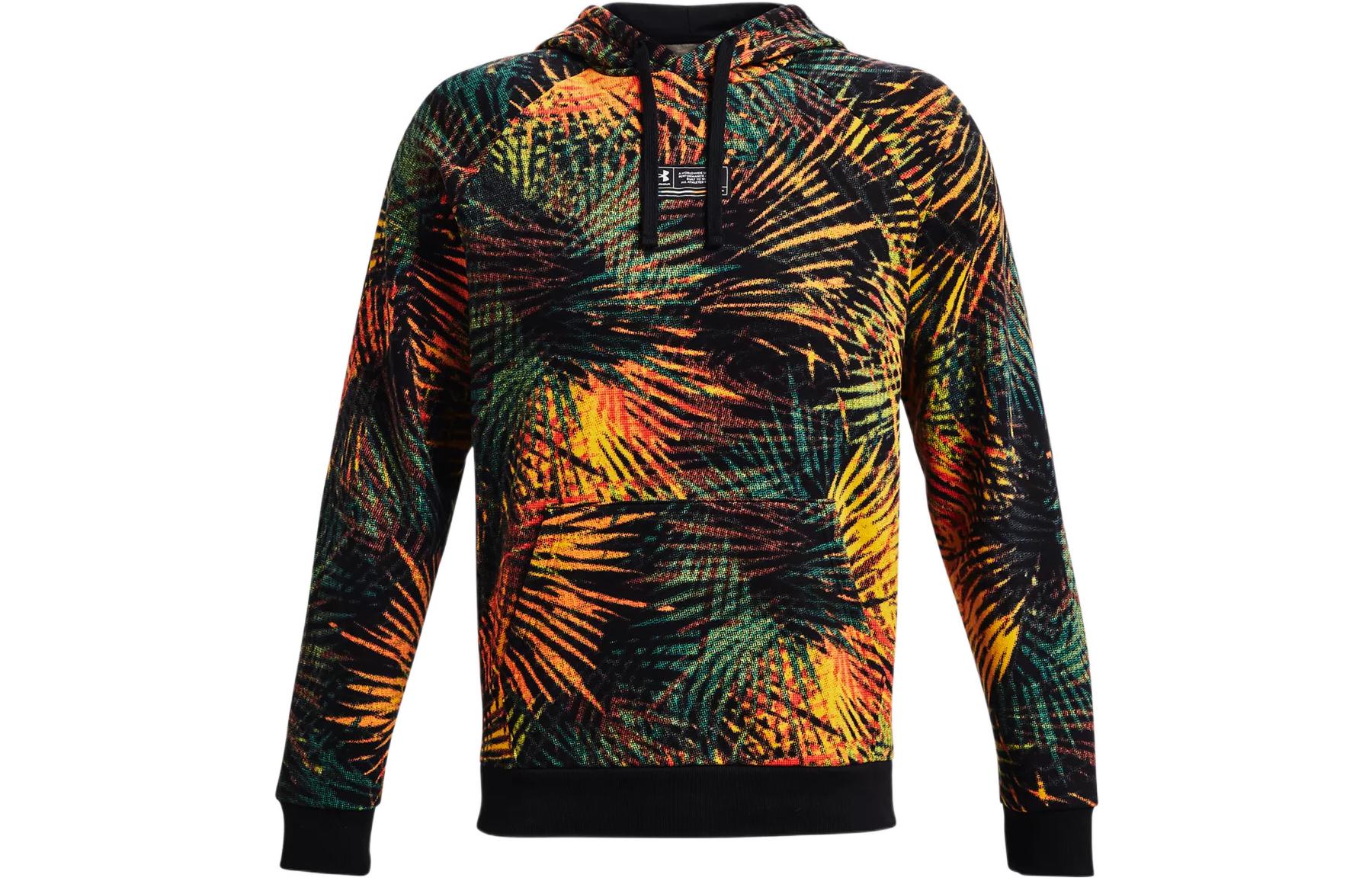 Under Armour UA Fleece Hoodie with Palm Leaf Print in Orange 1370347-588