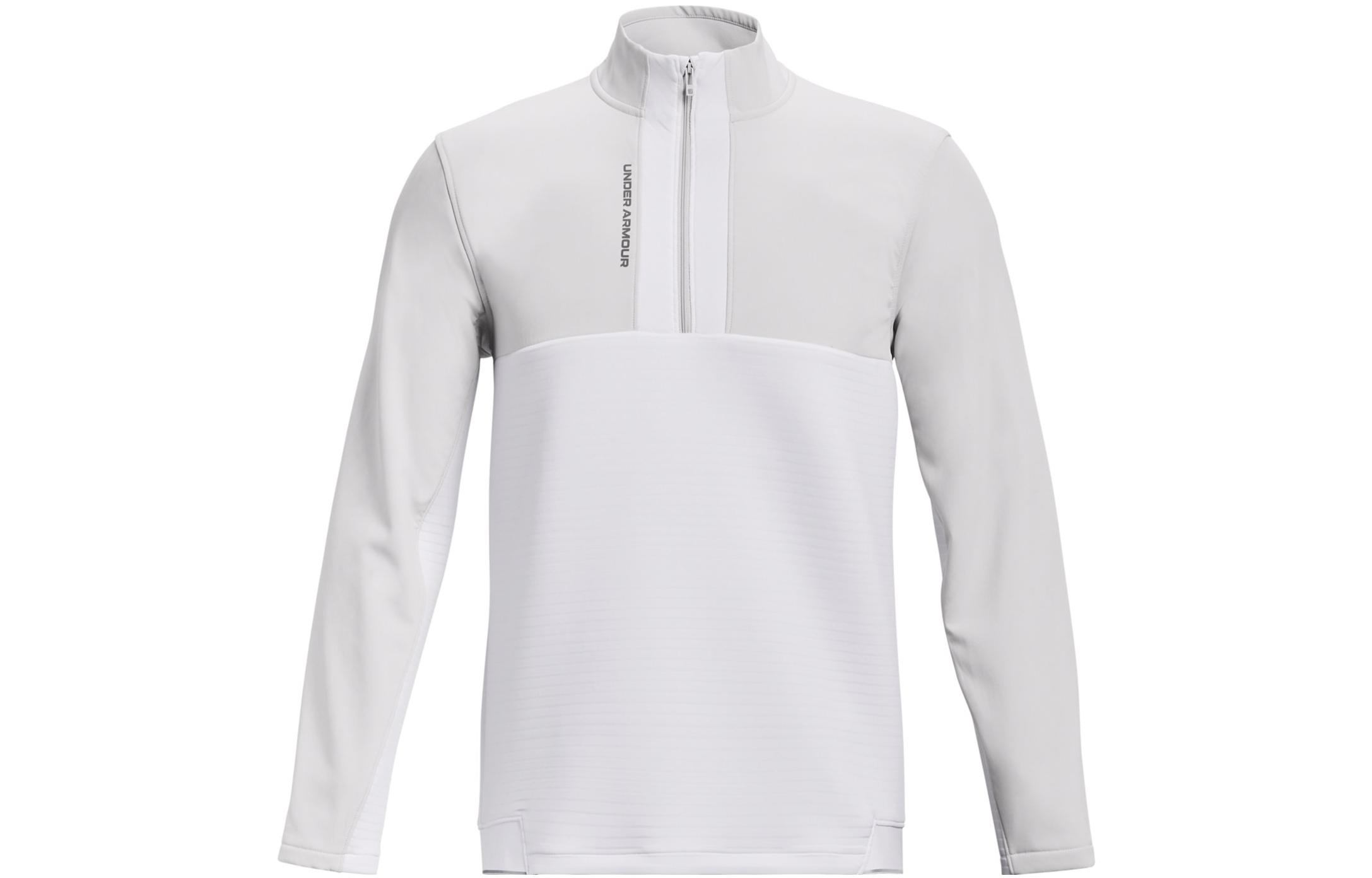 Under Armour UA Glow Logo Print Half-Zip Pullover Hoodie - Gray Multicolor 1373409-100