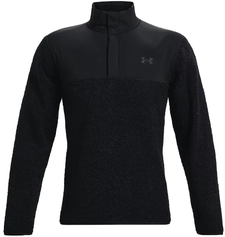 under-armour-ua-half-zip-fleece-pullover-logo-sweater-black-1366284-001
