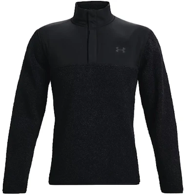 安德玛 UA 黑色半拉链抓绒套头衫标志毛衣 1366284-001 Buy 安德玛 UA 黑色半拉链抓绒套头衫标志毛衣 1366284-001