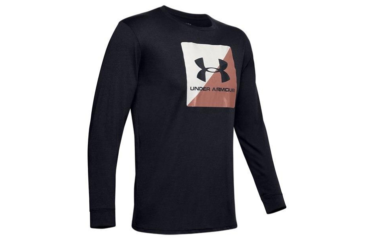 Under Armour UA Half Logo Training Casual Long-Sleeve Crewneck T-Shirt Black 1351624-001