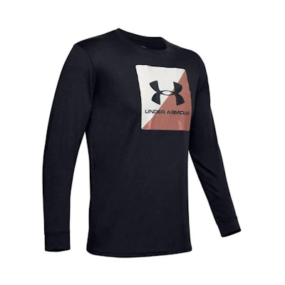 Under Armour UA Half Logo Training Casual Long-Sleeve Crewneck T-Shirt Black 1351624-001