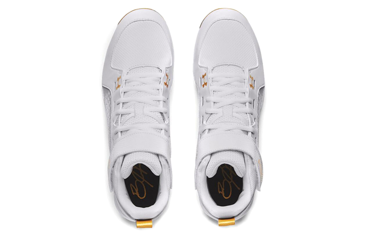 Shop Under Armour UA Harper 6 中筒 RM 耐磨防滑棒球鞋 白