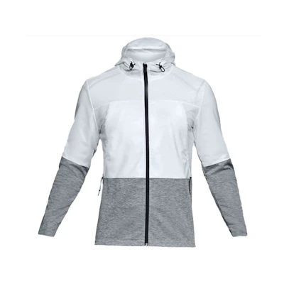 Under Armour UA Hybrid Patchwork Windproof Hoodie Jacket White Men 1306456-100