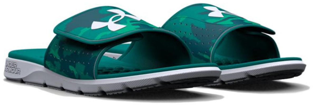 Under Armour UA Ignite Pro Graphic Strap Slides 'Green White' 3026024-301 Lookbook Under Armour UA Ignite Pro Graphic Strap Slides 'Green White' 3026024-301