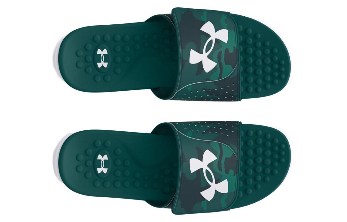 Shop 安德玛 UA Ignite Pro 图案带凉鞋‘绿白’ 3026024-301