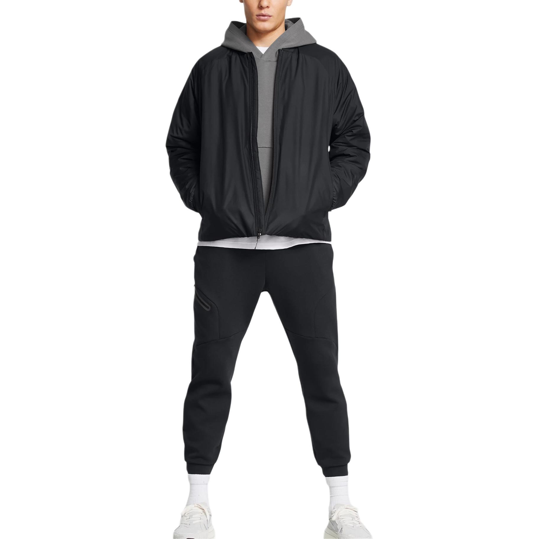 Under Armour UA Insulated Bomber Jacket Black Casual Waterproof Outerwear 1388903-001 圖 4