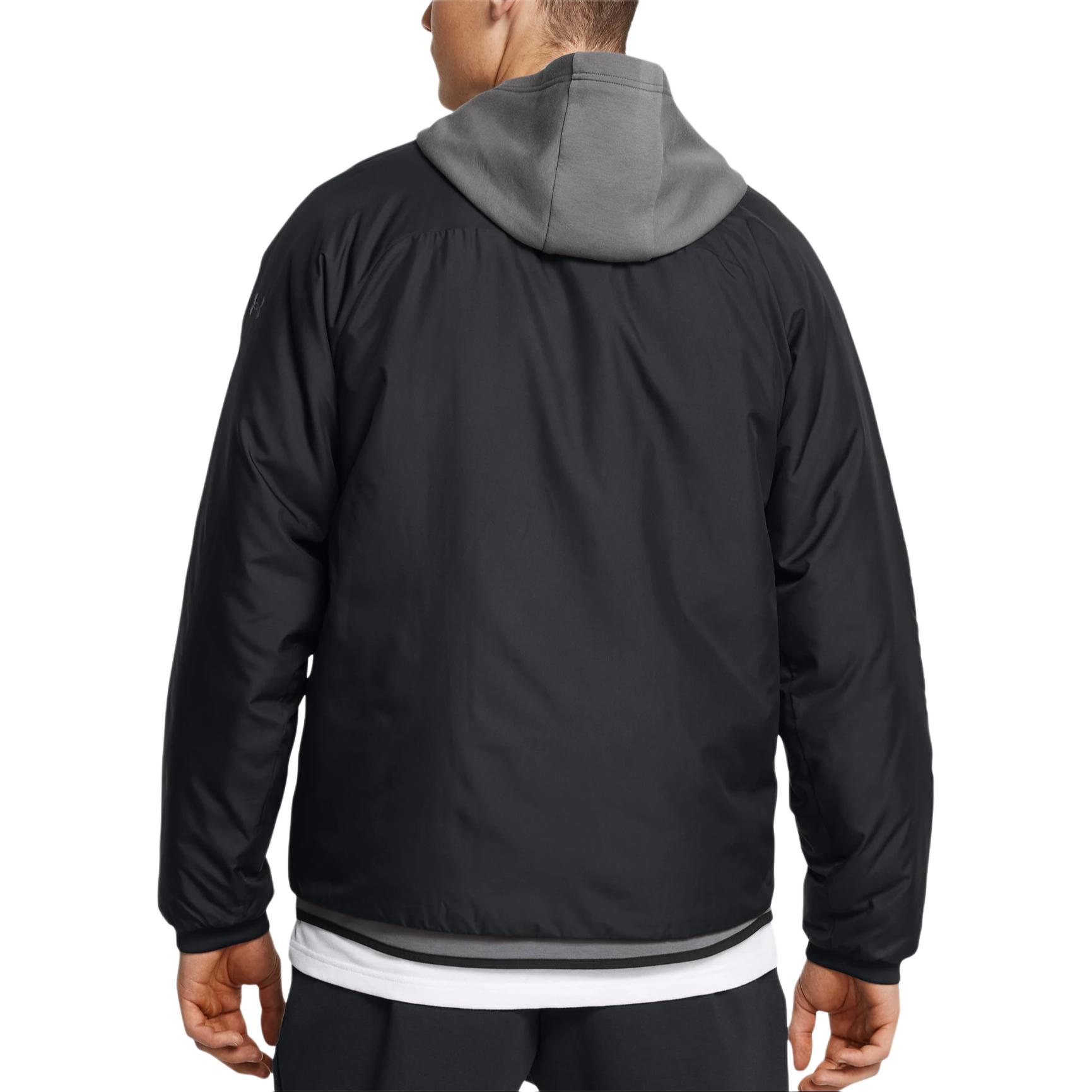 Under Armour UA Insulated Bomber Jacket Black Casual Waterproof Outerwear 1388903-001 圖 5