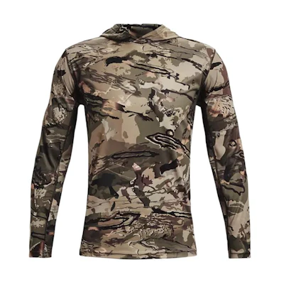 Under Armour UA Iso-Chill Camo Print Hoodie Olive Green Long Sleeve 1361309-994