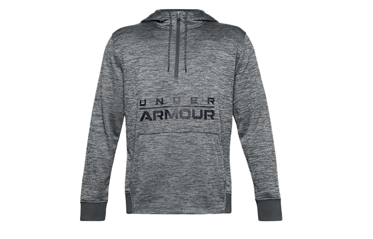 Under Armour UA Letter Logo Printed Hoodie American Style Sweatshirt Grey 1357453-012
