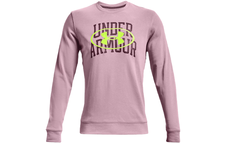 Under Armour UA Letter Pattern Crewneck Loose Sweatshirt Pink - Long Sleeve 1366410-698