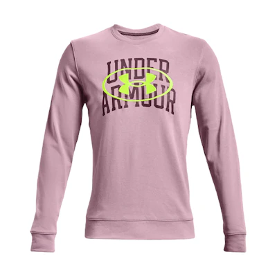 Under Armour UA Letter Pattern Crewneck Loose Sweatshirt Pink - Long Sleeve 1366410-698
