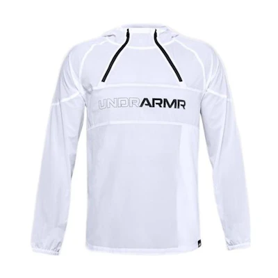 Under Armour UA Letter Print Hoodie White Retro American Style Long Sleeve 1355444-100