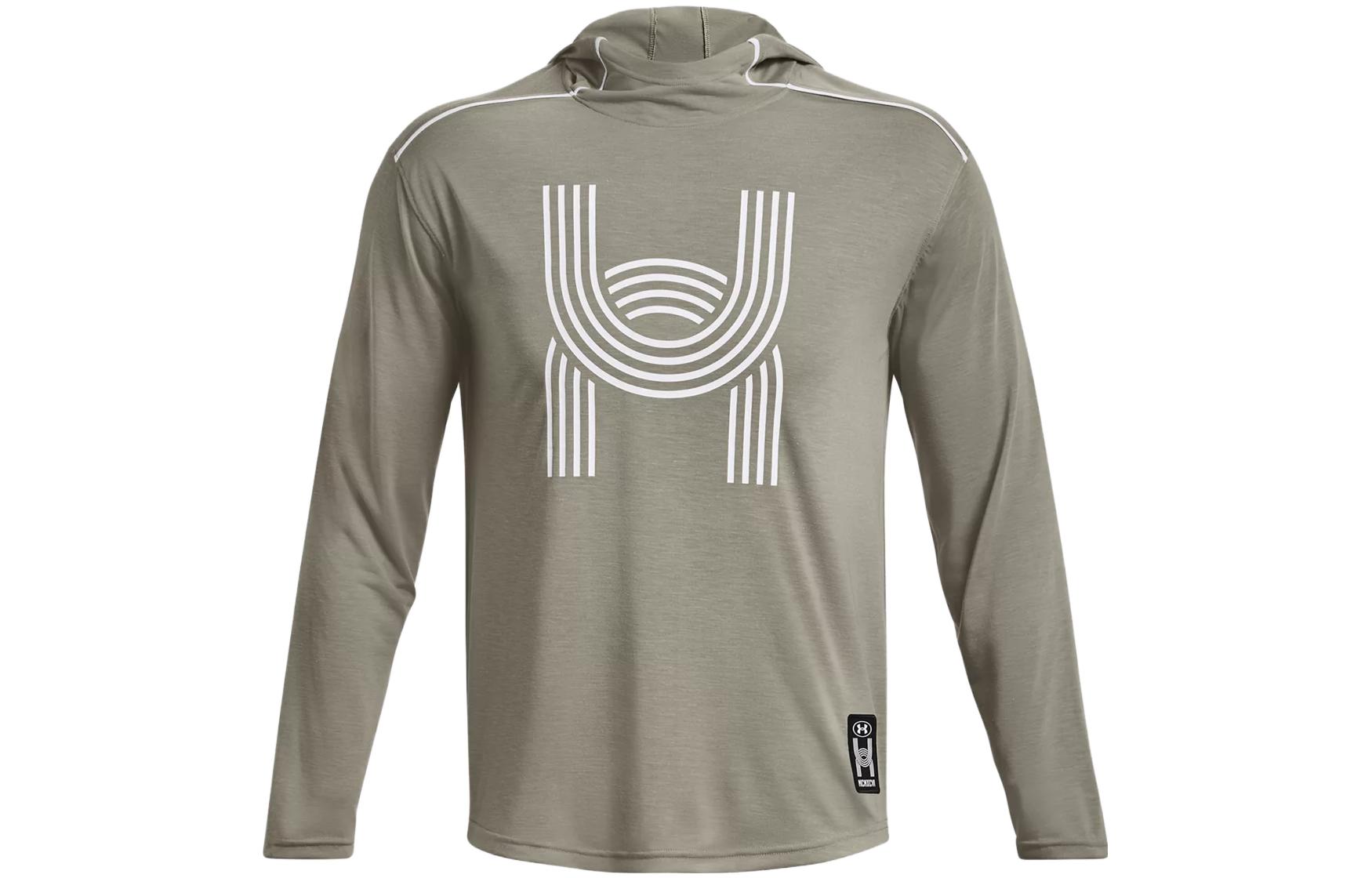 Under Armour UA Linear Logo Printed Hoodie Tree Green Casual Sportswear 1380963-504