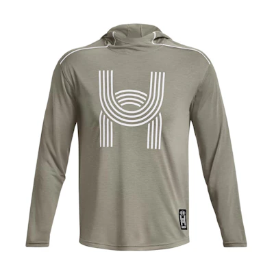 Under Armour UA Linear Logo Printed Hoodie Tree Green Casual Sportswear 1380963-504