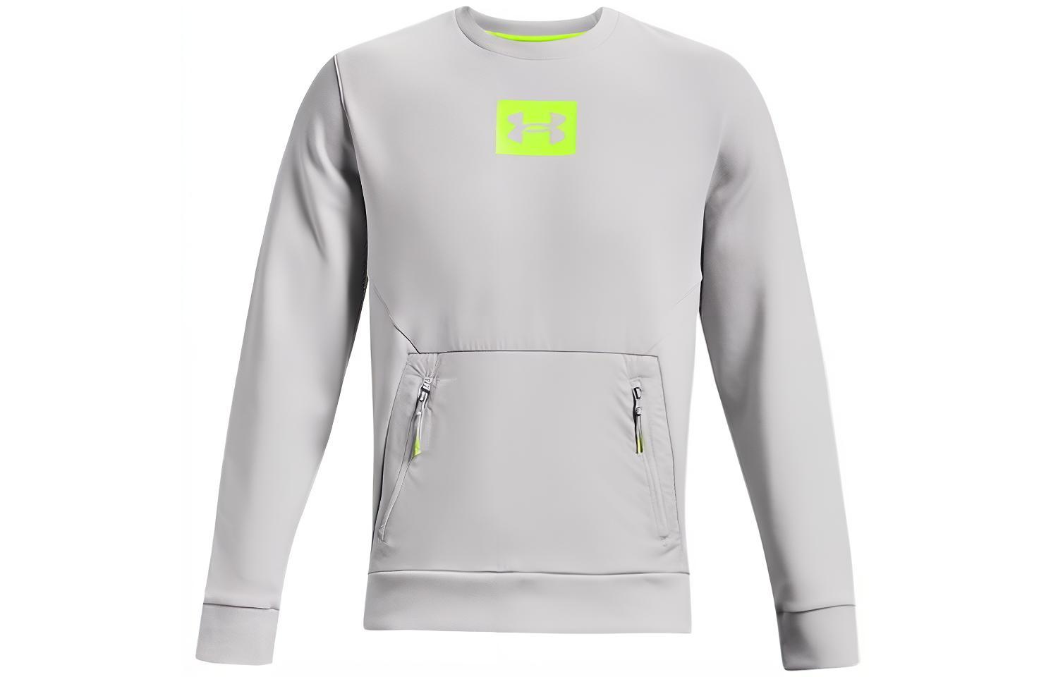 Under Armour UA Logo Crewneck Loose Fit Sweatshirt Light Gray 1366222-014