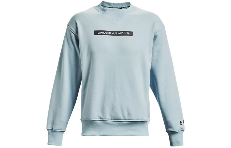 Under Armour UA Logo Fleece Crewneck Sweatshirt Winter Edition Ocean Blue 1366440-478