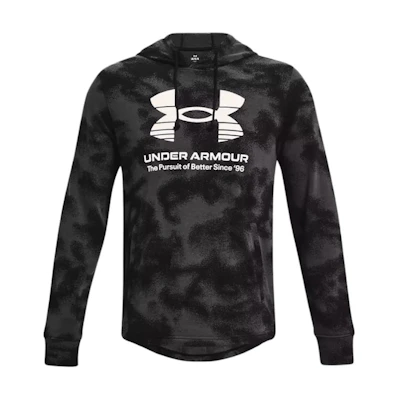 Under Armour UA Logo Letter Printed Embossed Hoodie Black 1377185-001