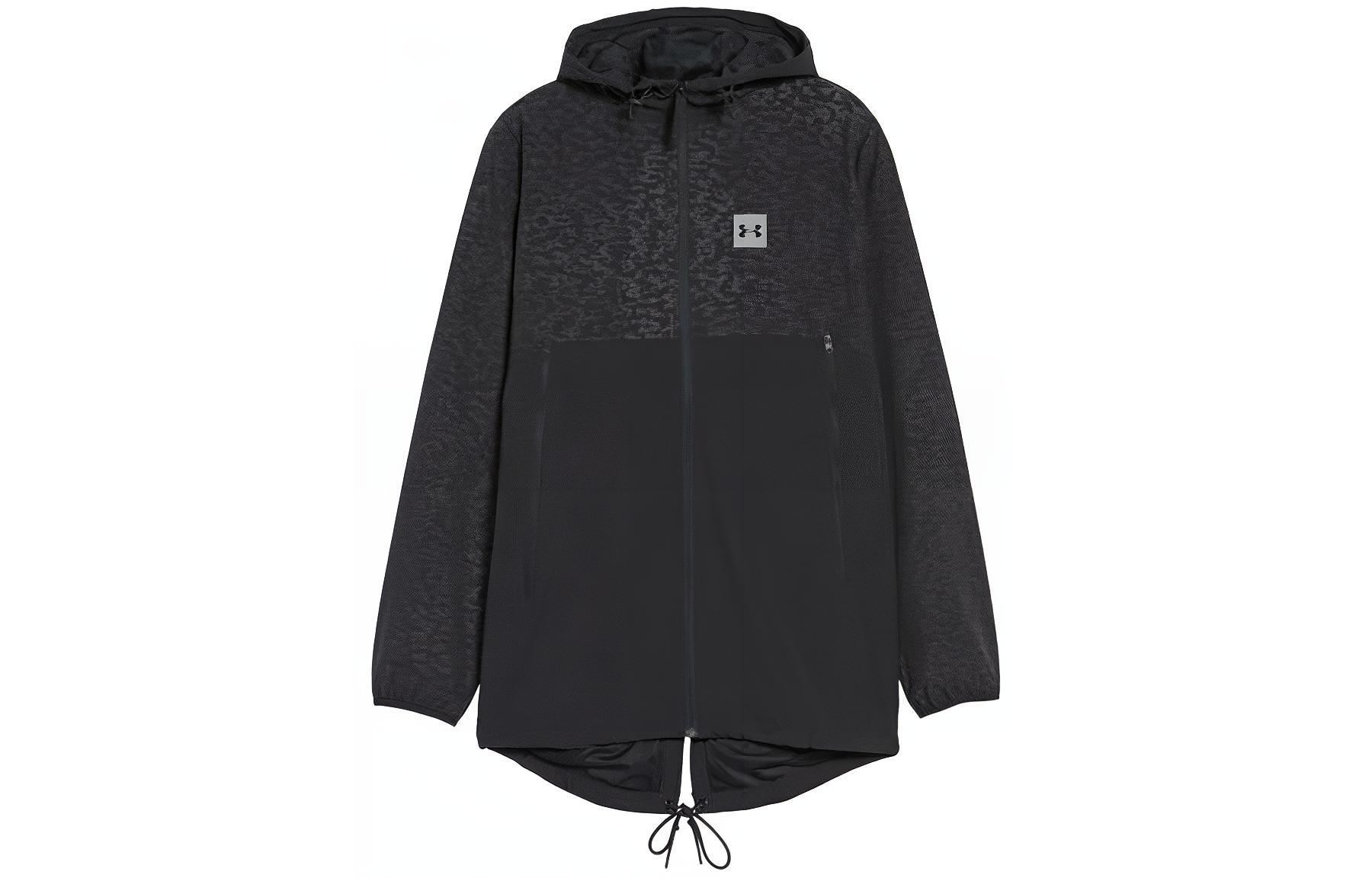 Under Armour UA Logo Outdoor Windproof Zip-Up Hoodie Jacket Men’s Black 1299147-001