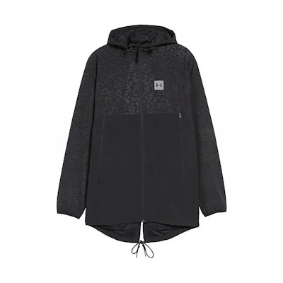 Under Armour UA Logo Outdoor Windproof Zip-Up Hoodie Jacket Men’s Black 1299147-001